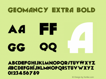 Geomancy Extra Bold 1.008 Font Sample