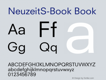 NeuzeitS-Book Version 1.00 Font Sample