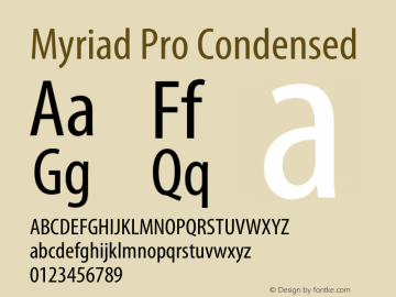 MyriadPro-Cond Version 2.037;PS 2.000;hotconv 1.0.51;makeotf.lib2.0.18671图片样张
