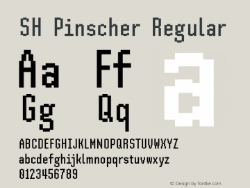 SH Pinscher Regular Version 1.001;PS 001.001;hotconv 1.0.88;makeotf.lib2.5.64775图片样张