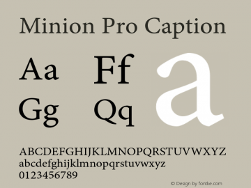 MinionPro-Capt Version 2.030;PS 2.000;hotconv 1.0.56;makeotf.lib2.0.20880 DEVELOPMENT Font Sample