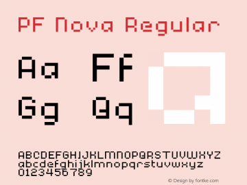 PF Nova Regular 1.00 Font Sample