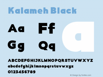 Kalameh Black Kalameh Version 2.000 Font Sample