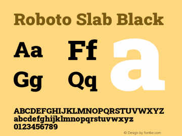 Roboto Slab Black Version 2.000; ttfautohint (v1.4.1)图片样张