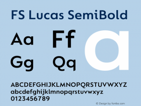 FS Lucas SemiBold Version 1.002; ttfautohint (v1.5) Font Sample