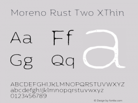 MorenoRustTwo-XThin Version 1.000图片样张