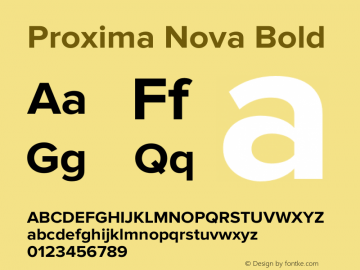 Proxima Nova Rg Bold Version 2.003图片样张