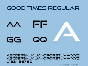 GoodTimesRg-Regular Version 4.001 Font Sample