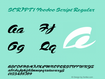 SCRIPT1 Voodoo Script Regular 1.000 Font Sample