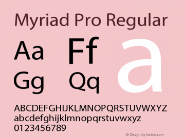 MyriadPro-Regular Version 2.103;PS 2.000;hotconv 1.0.68;makeotf.lib2.5.35818图片样张