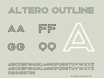 Altero Outline Version 1.000;PS 001.000;hotconv 1.0.70;makeotf.lib2.5.58329图片样张