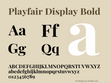 Playfair Display Bold Version 1.200; ttfautohint (v1.8.2)图片样张