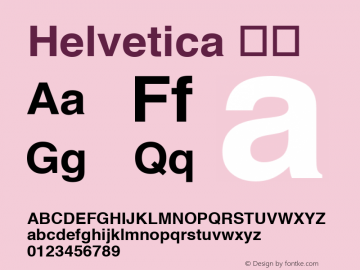 Helvetica 粗体  Font Sample