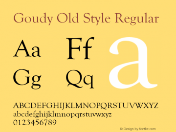 Goudy Old Style Version 1.51图片样张