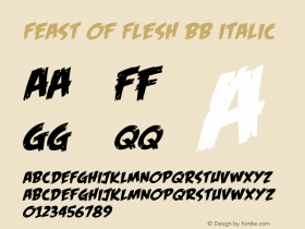 Feast of Flesh BB Italic Version 2.000图片样张