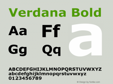 Verdana Bold Version 2.40图片样张