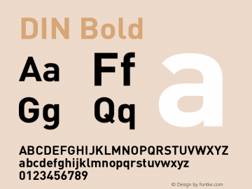 DIN-Bold 001.000 Font Sample