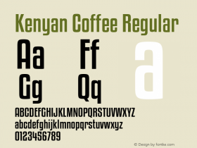 KenyanCoffeeRg-Regular Version 5.000 Font Sample