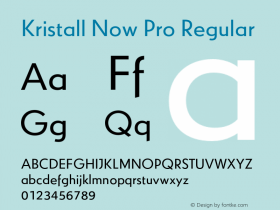 KristallNowPro-Regular Version 1.003 2019 Font Sample