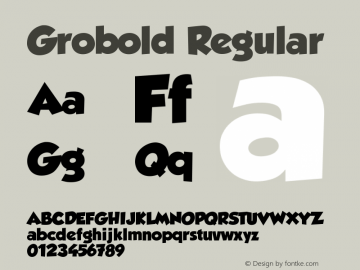 Grobold Regular Version 1.2 Font Sample