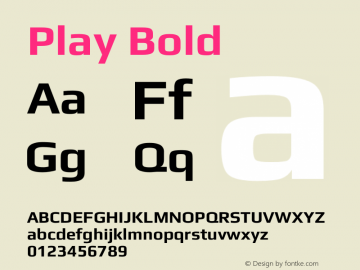 Play-Bold Version 1.002 Font Sample
