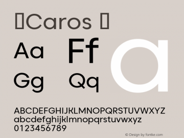 ☞Caros Version 1.001;com.myfonts.cretype.caros.regular.wfkit2.k5dY图片样张