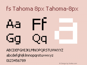 fs Tahoma 8px Regular Version 1.0图片样张