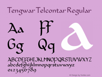 Tengwar Telcontar Version 0.09图片样张