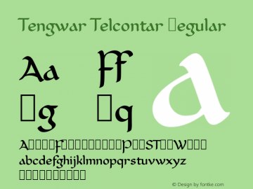 Tengwar Telcontar Version 0.04图片样张