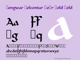 Tengwar Telcontar NoGr Version 0.02 Font Sample