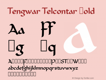 Tengwar Telcontar Bold Version 0.05图片样张