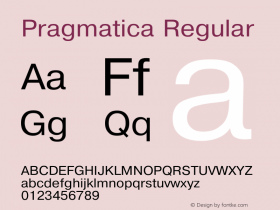 Pragmatica Converted from t:\PRN_____.TF1 by ALLTYPE图片样张