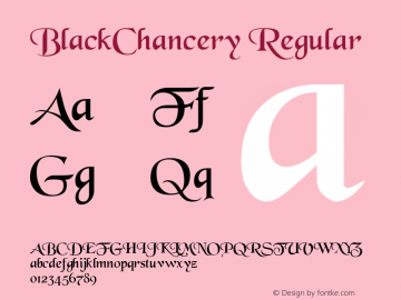 BlackChancery Altsys Metamorphosis:4/30/93 Font Sample