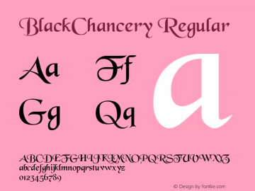 BlackChancery Altsys Metamorphosis:4/30/93 Font Sample