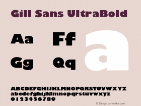 Gill Sans UltraBold 13.0d1e4图片样张