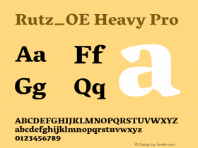 RutzOEHeavyPro Version 2.300 Font Sample