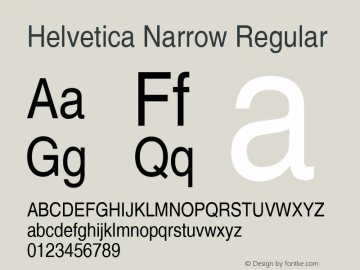 Helvetica Narrow Version 1.3 (Hewlett-Packard)图片样张