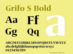 Grifo S Bold Version 1.000 Font Sample