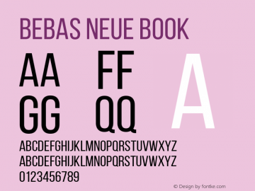 Bebas Neue Regular Regular Version 001.003 Font Sample