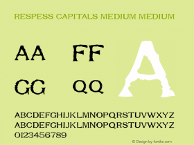 Respess Capitals Medium Medium Version 1.00 Font Sample