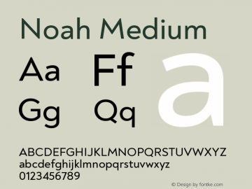 Noah Medium Version 1.000;PS 001.000;hotconv 1.0.88;makeotf.lib2.5.64775图片样张