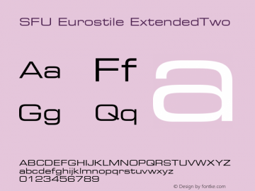 SFU Eurostile ExtendedTwo Macromedia Fontographer 4.1.5 9/20/05图片样张