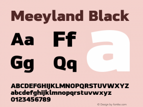 Meeyland Black Version 001.001 Font Sample