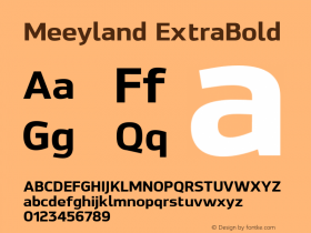 Meeyland ExtraBold Version 001.001 Font Sample