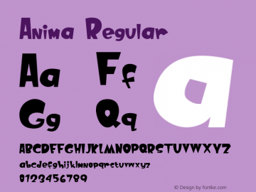 Anima Version 1.002;Fontself Maker 3.3.0 Font Sample