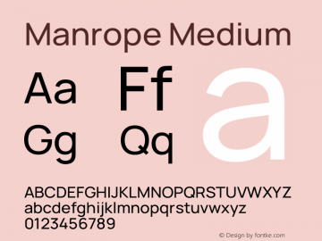 Manrope Medium Version 4.501图片样张