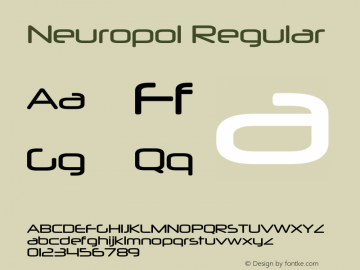 Neuropol-Regular Version 3.000 Font Sample
