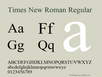 Times New Roman Version 5.22图片样张