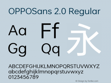 OPPOSans 2.0 Version 2.0 Font Sample