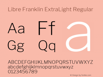 LibreFranklin-ExtraLight Version 1.002; ttfautohint (v1.5)图片样张